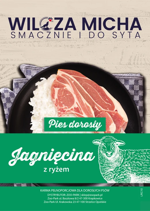 Etykieta Wilcza Micha: Jagnięcina, Pies dorosły